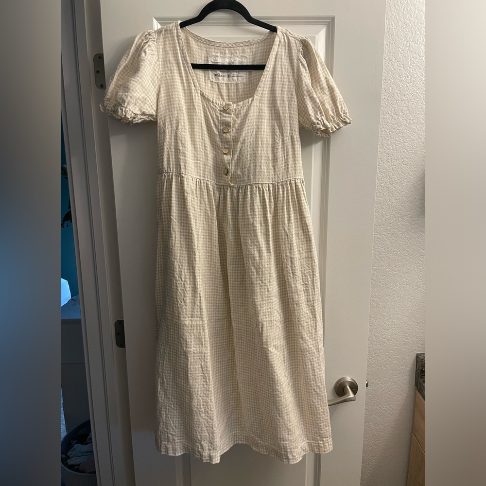 Not Perfect Linen Mystic Dress - Gingham